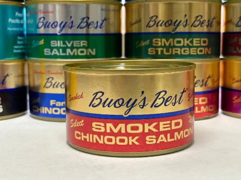 Canned Smoked Chinook Salmon