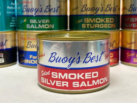 canned smoked silver salmon